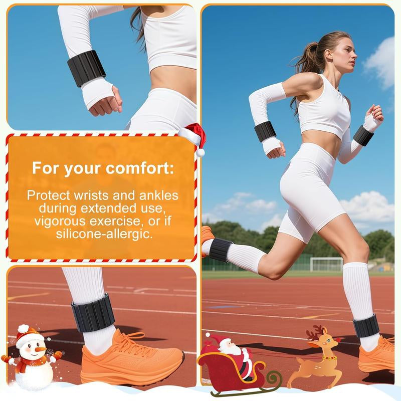 2025 Upgraded Magnetic Ankle & Wrist Weights for Women & Men Silicone Waterproof Non-Slip Adjustable Straps Ideal for Jogging Yoga Pilates Secure Magnetic Closure Comfortable Odor-Resistant