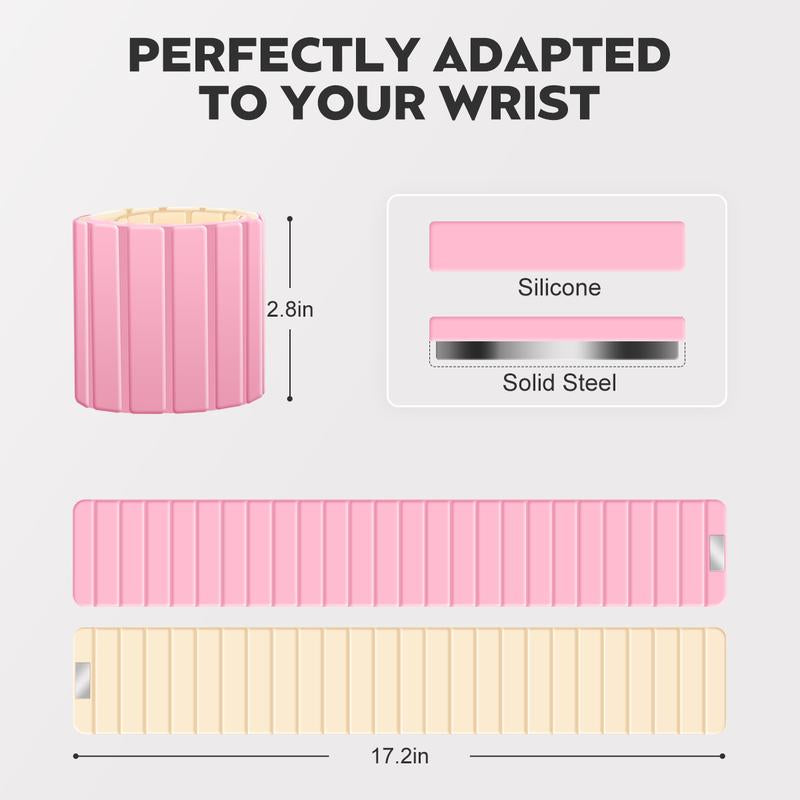 2025 Upgraded Magnetic Ankle & Wrist Weights for Women & Men Silicone Waterproof Non-Slip Adjustable Straps Ideal for Jogging Yoga Pilates Secure Magnetic Closure Comfortable Odor-Resistant