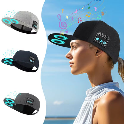 New Personality Creative Wireless Audio Hat Bluetooth Dual Speakers Outdoor Sports Music Cap