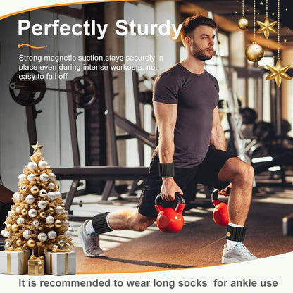 2025 Upgraded Magnetic Ankle & Wrist Weights for Women & Men Silicone Waterproof Non-Slip Adjustable Straps Ideal for Jogging Yoga Pilates Secure Magnetic Closure Comfortable Odor-Resistant